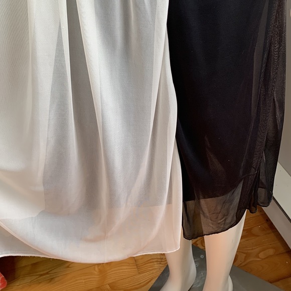 Ruby Rox fit flare cocktail sequins black cream dress new Large 16 - Picture 7 of 8